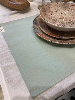 INDIVIDUALES DE TUSOR VERDE CLARO - comprar online