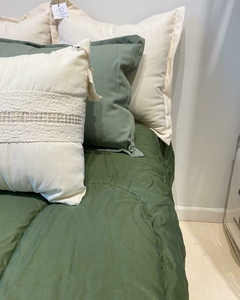 ACOLCHADO ORO 1 plaza TWIN LISO VERDE MILITAR