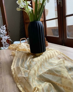 CAMINO DE MESA ORGANZA AMARILLA 2.80X0.50
