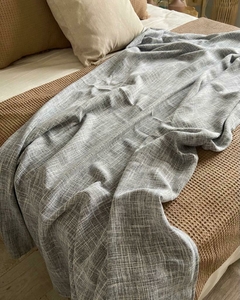 Pie de cama voile gris 1.30x1.70m - comprar online