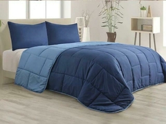 ACOLCHADO TWIN C/FUNDAS CELESTE/AZUL