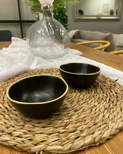 Bowl Monastir negro c/borde natural 11cm - comprar online