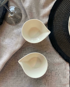 Set X6 copetineros de porcelana gota 9.5x4.5cm
