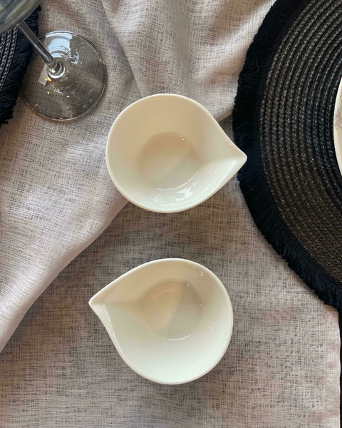 Set X6 copetineros de porcelana gota 9.5x4.5cm