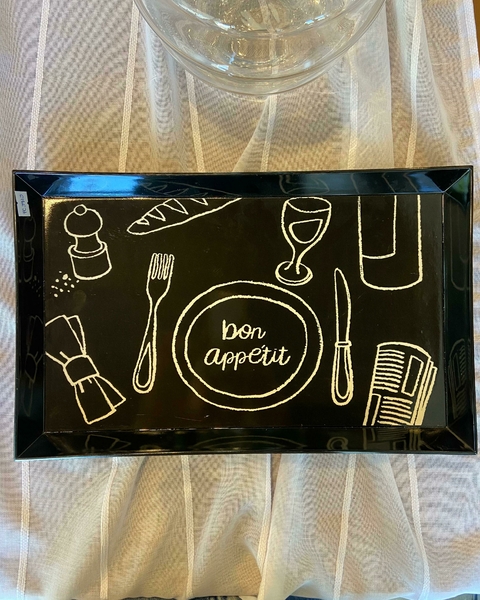 Bandeja de melamina Black 39.7X24cm