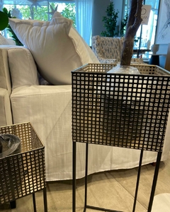 Porta maceta chapa grande 25X25X72 - comprar online