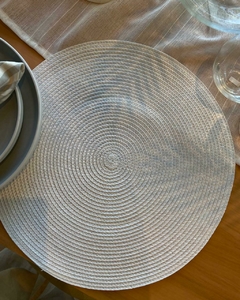 Individual redondo PVC premium blanco 38cm
