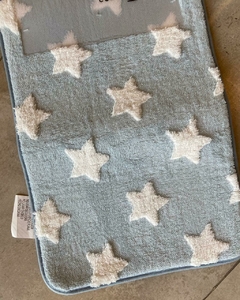 Alfombra rectangular stars celeste 40x60 - comprar online