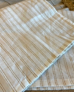 Servilleta de tela beige a rayas marrones 40x40 x6 unidades en internet