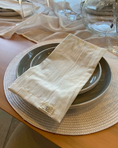 Servilleta de tussor blanca 30x30 x6 unidades - comprar online