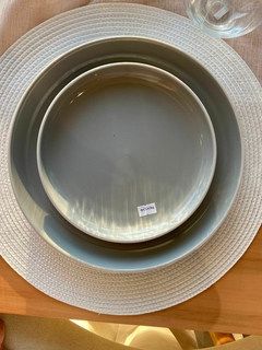 Plato postre Korba gris claro c/beige brillante 20 cm en internet