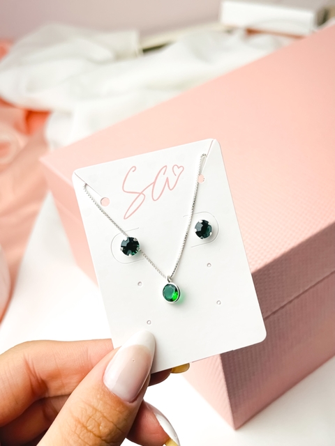 Conjunto Ponto de luz Verde esmeralda