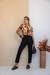 Conjunto Feminino em Malha Viscolycra Premium Celeste Preto - loja online