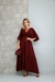 Vestido Feminino em Viscose Maquinetada Premium Ursula Vinho - comprar online