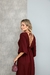 Vestido Feminino em Viscose Maquinetada Premium Ursula Vinho - loja online