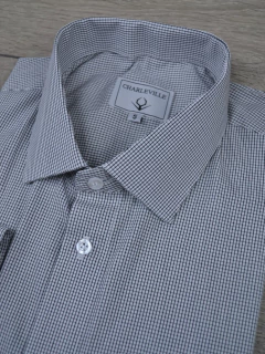 Camisa Micro Xadrez Preta