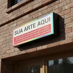 Luminoso Retangular 90x30cm 1 Face Policarbonato Adesivado - comprar online