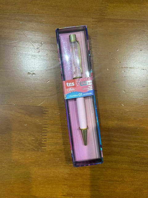 Caneta esferográfica metálica rosa - Gift Pen - Tris Holic - comprar online