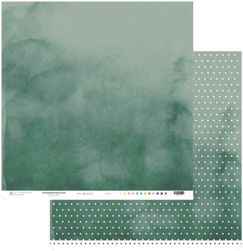 Folha para Scrapbook - Coleção My Basics - Verde Oliva - MMCMB- 11