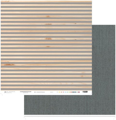 Folha para Scrapbook - Coleção My Essentials - Cinza - MMCME-11