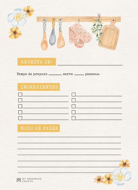 Miolo de Caderno de Receita - My Kitchen - MMCMK-11