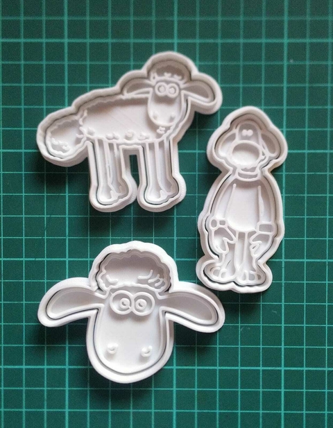 cortante Shaun the sheep set x 3