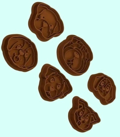 cortantes cara de perros set x 6