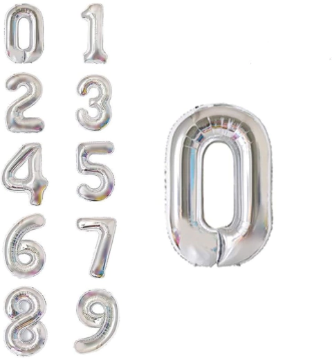 GLOBO NUMERO METALIZADO 16 PULGADAS PLATEADO X UNIDAD PA18-FME-S-16 - comprar online