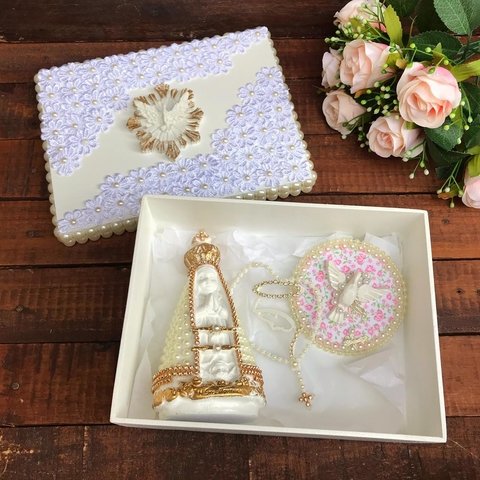 Caixa Batismo com Nossa Senhora Aparecida