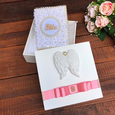 Caixa Batizado com Bíblia Sagrada