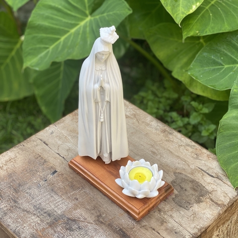 Escultura Nossa Senhora Fátima - Mármore/Madeira - comprar online