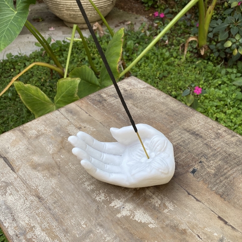 Incensário Mão Buda - Marmorite