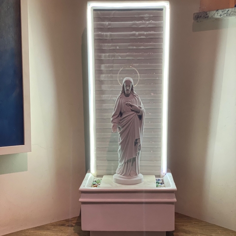 Fonte Água Sagrado Coração de Jesus - Marmorite (62cm)