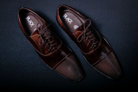 SAPATO SOCIAL MASCULINO GOFER DERBY VERNIZ - MARROM