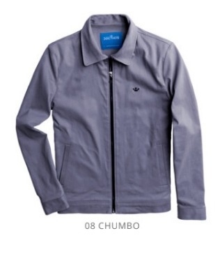 JAQUETA DOCTHOS CINZA COM ZIPER VELUDO