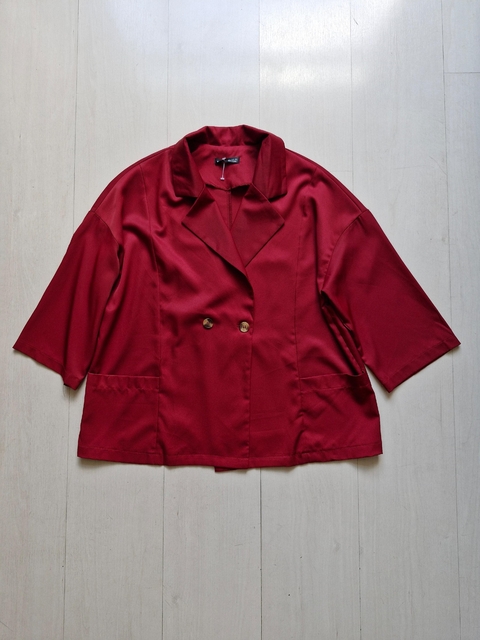Blazer bordô manga 7/8 P