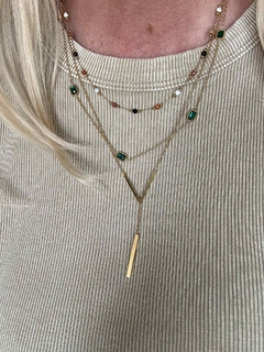 Collar Pampit acero gold na internet