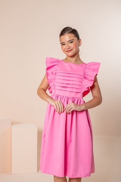 Vestido infantil Luxo festa Rosa