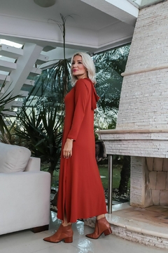 Vestido capuz Viscolycra único (38 ao 48) Telha - comprar online