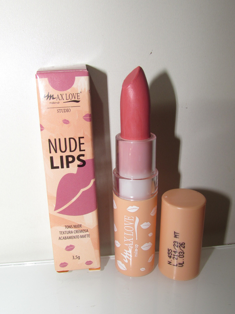 Batom Bastão Nude Lips Love Cor 455 - Max Love - comprar online