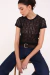 Remera Sofia Encaje Negra - TheCream