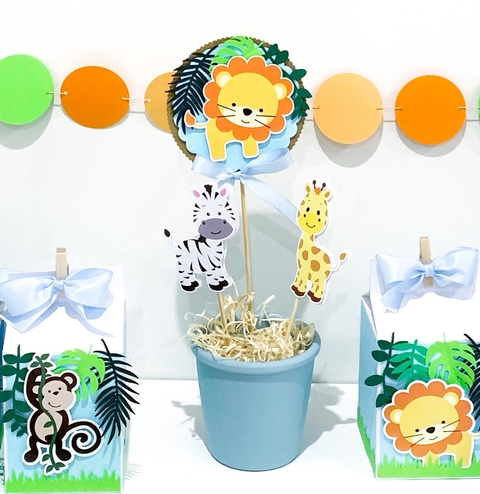 SET DE CAKE-TOPPERS ANIMALITOS DE LA SELVA