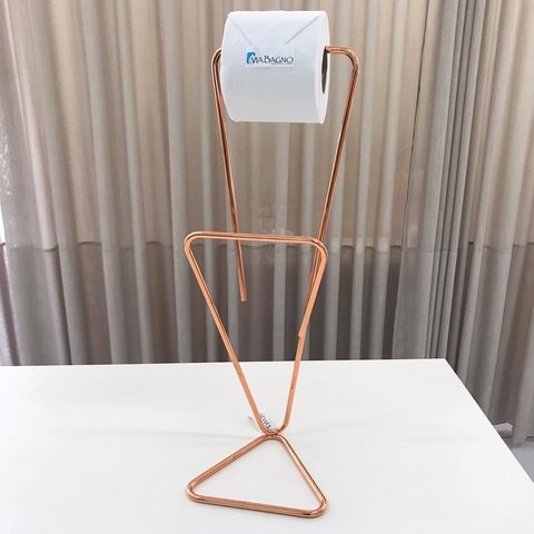 Papeleira de chão Rose gold - comprar online