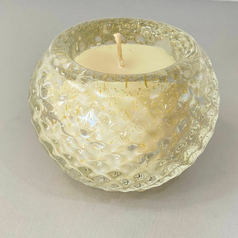 Vela de Murano com pó de ouro 24k cristal