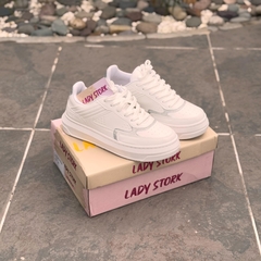 ZAPATILLA PAULI LADY STORK WHITE SILVER C122 - VYA STORE
