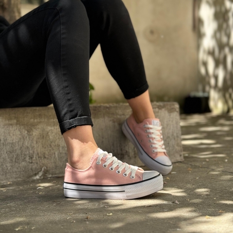 ZAPATILLA LONA PLATAFORMA PINK JAGUAR C23