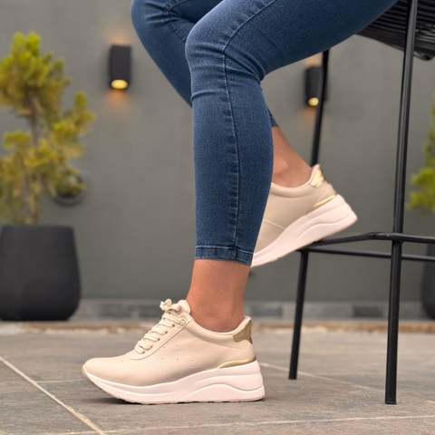 ZAPATILLA TACO CHINO VIA MARTE BEIGE C19 - comprar online