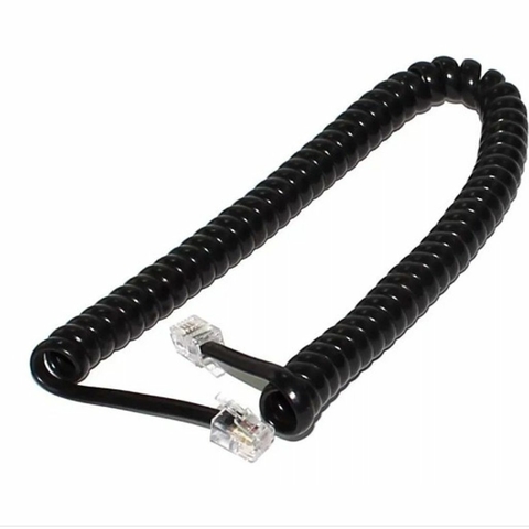 CABO DE TELEFONE RJ11 ESPIRAL PRETO 2M CBTL0019