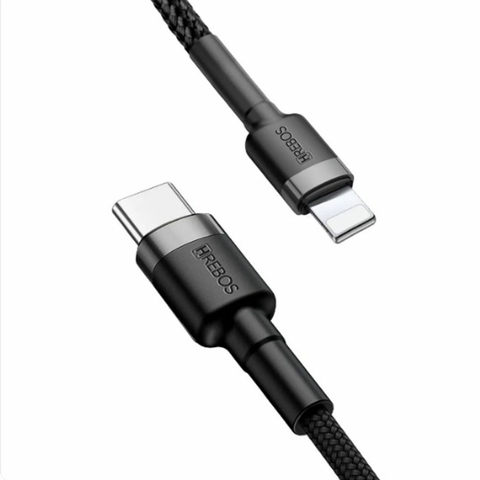 CABO TURBO BLACK/RED HS-339 1M METAL 3.1A HREBOS