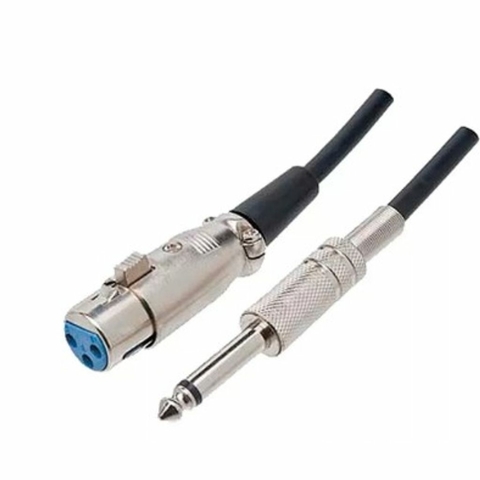 CABO DE MICROFONE, P10 MONO x CANNON, 10M CBMC002